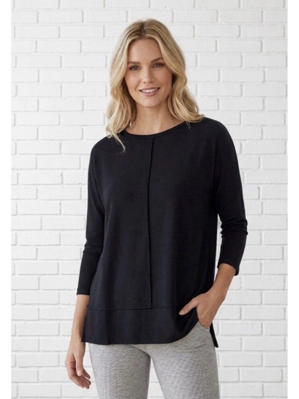 SPANX Perfect Length Dolman Sleeve Sweatshirt Pullover - L